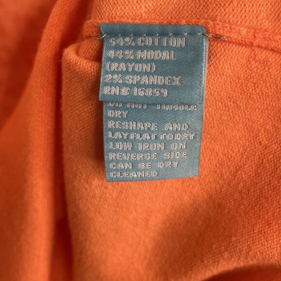 J. MCLAUGHLIN Women's Ombre Orange Leopard Sweater Size M Cotton Modal Blend - Picture 8 of 11